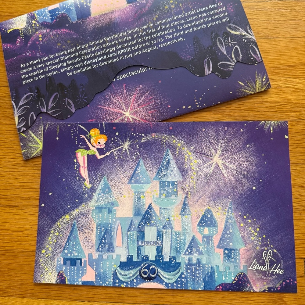 Liana Hee TINKERBELL Art Print Disneyland Annual Passholder Diamond Celebration